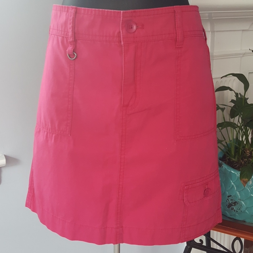 G. H. Bass & Co. Casual Cotton Skirt Raspberry